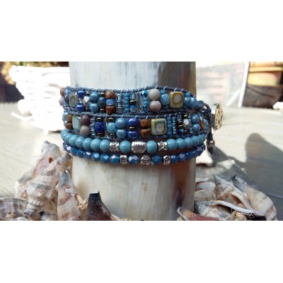 blauw met bruin blauw met bruin